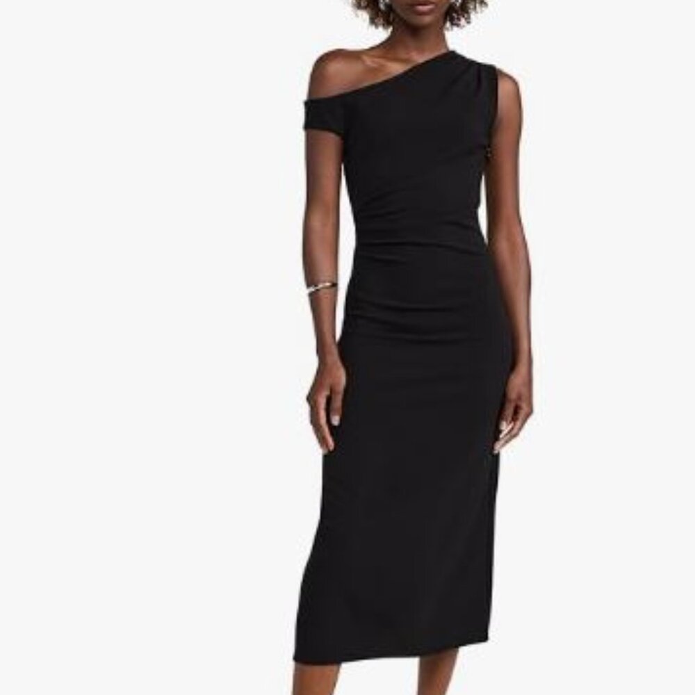 Tanya Taylor Women's Gio Black Midi Dress, Size 6